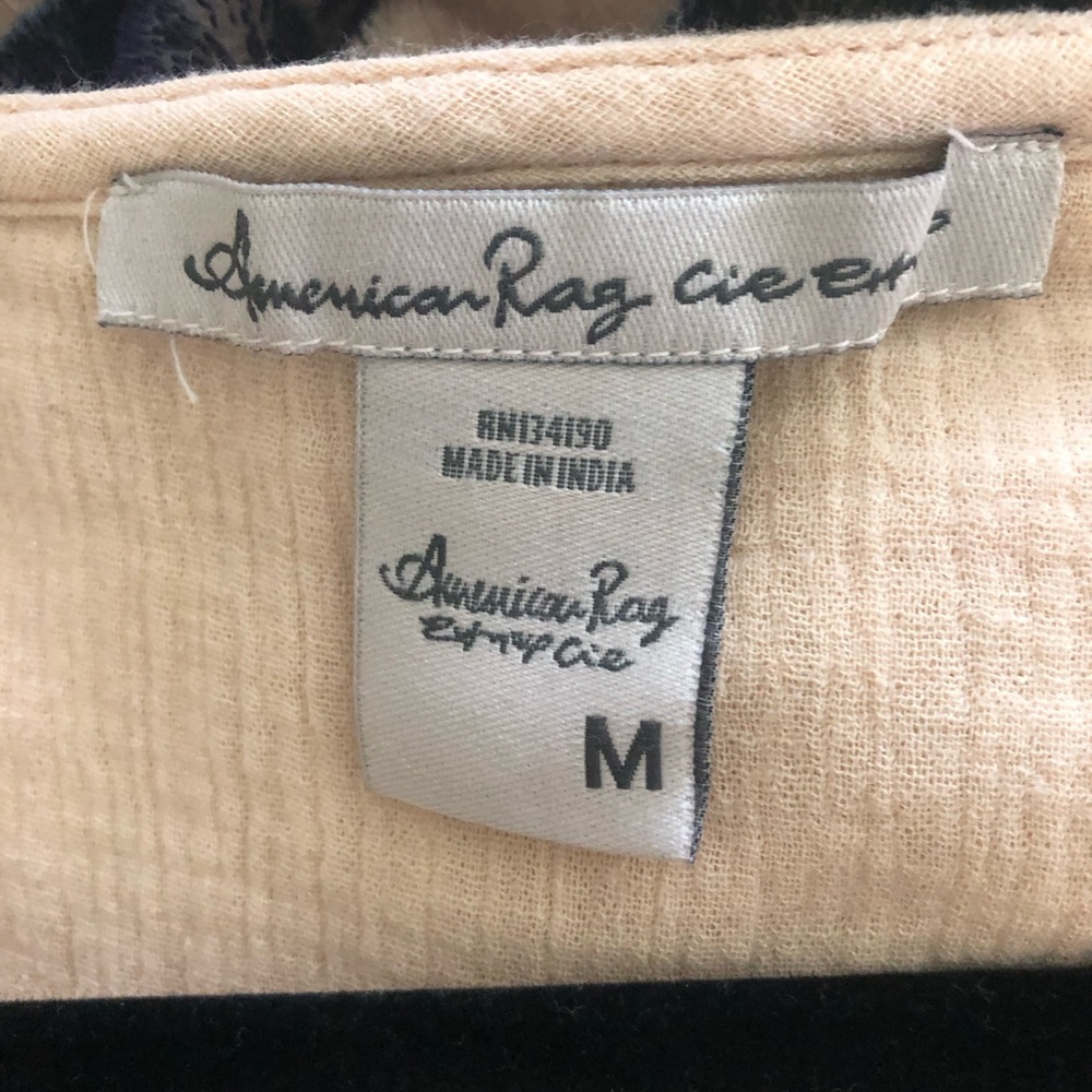 American Rag Tan Gold Ruffled Bell Sleeve Blouse - Picture 6 of 6